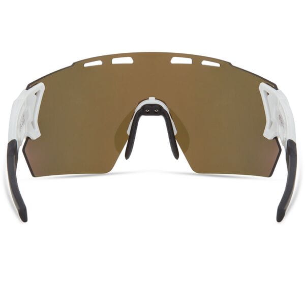 Stealth Sunglasses - 3 Lens pack - gloss white / fire mirror