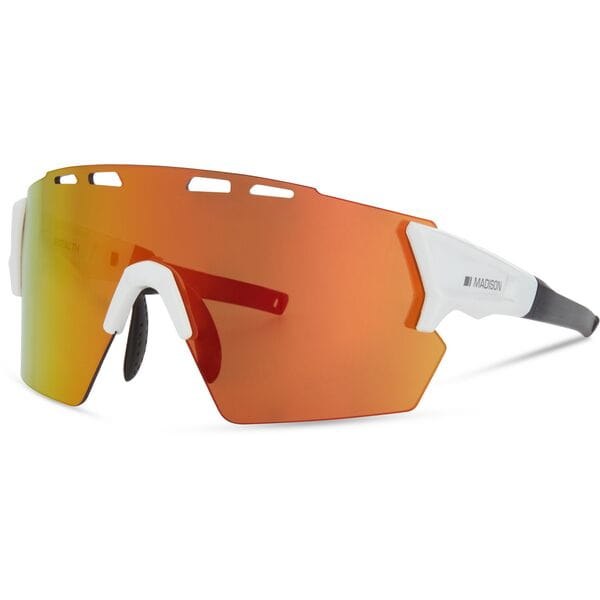 Stealth Sunglasses - 3 Lens pack - gloss white / fire mirror - One size / Gloss White