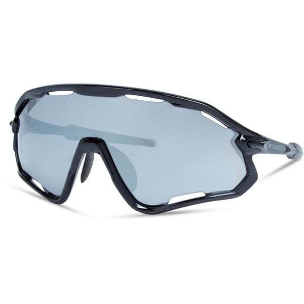 Code Breaker Sunglasses - gloss black / silver mirror lens