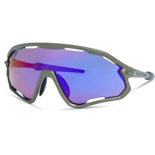 Code Breaker Sunglasses - midnight green / purple mirror lens