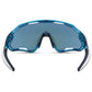 Code Breaker Sunglasses - 3 Lens pack - crystal gloss blue / blue mirror