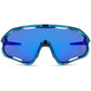 Code Breaker Sunglasses - 3 Lens pack - crystal gloss blue / blue mirror