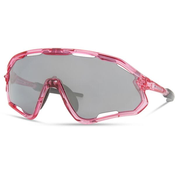 Code Breaker Crystal Gloss Pink Sunglasses-3 Lens Pack-Silver Mirror/Amber/Clear