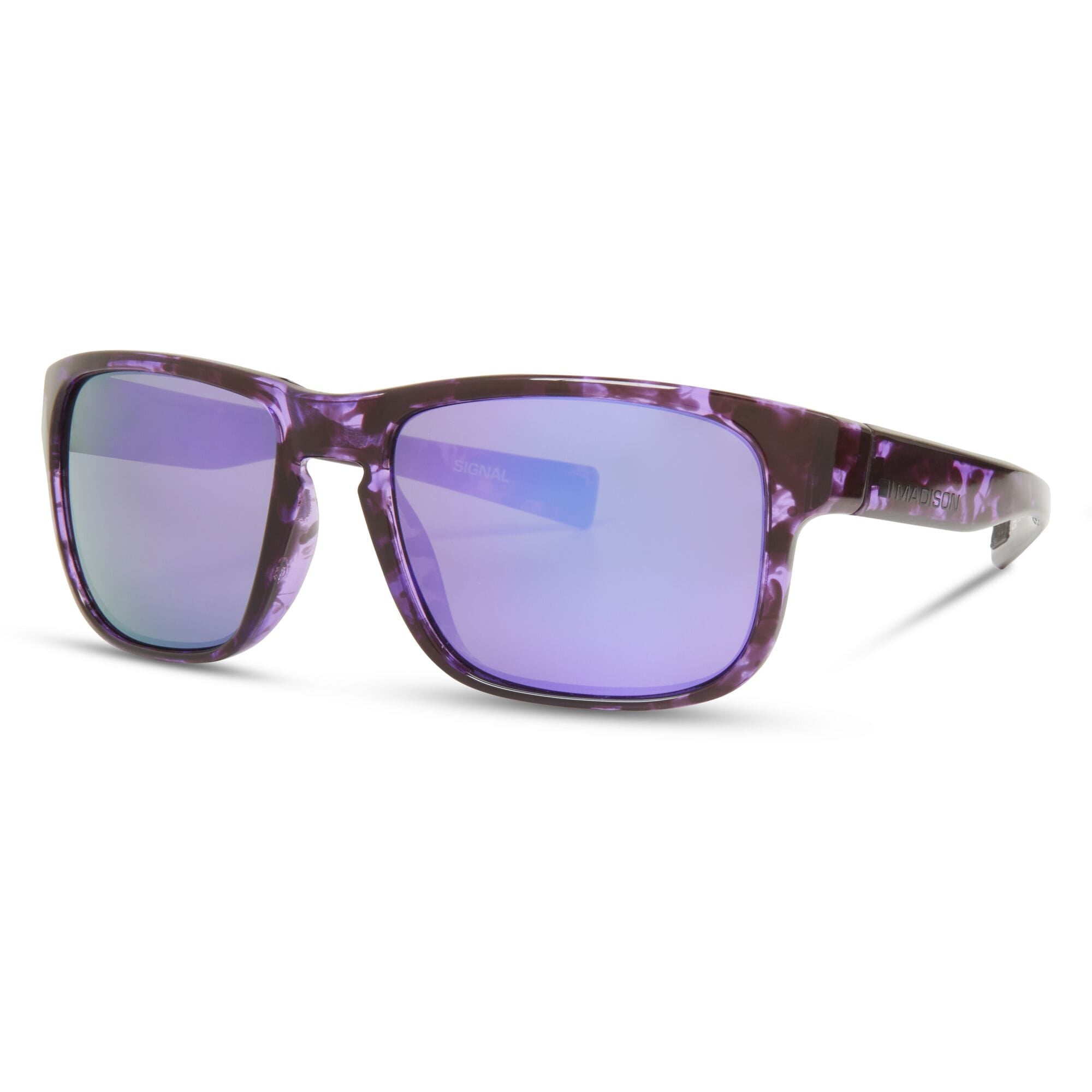 Signal Crystal Tortoise Shell Sunglasses - Purple Mirror Lens