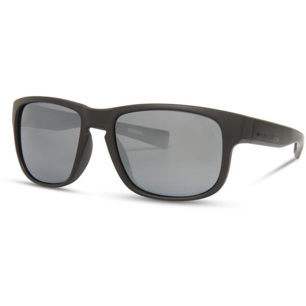 Signal Sunglasses - 3 lens pack - matt black / silver mirror - polarised
