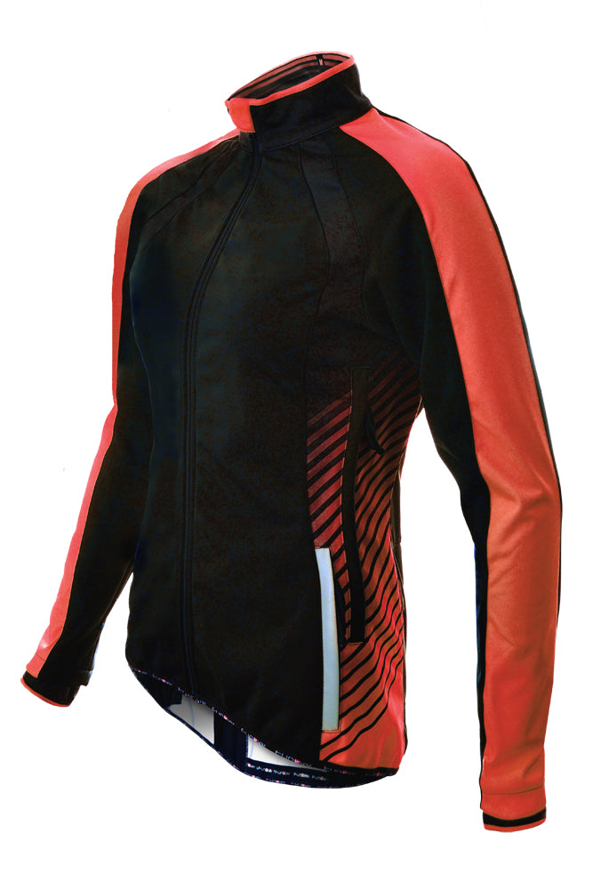 Funkier Tacona WJ-1324 Ladies Softshell Jacket in Black/Red