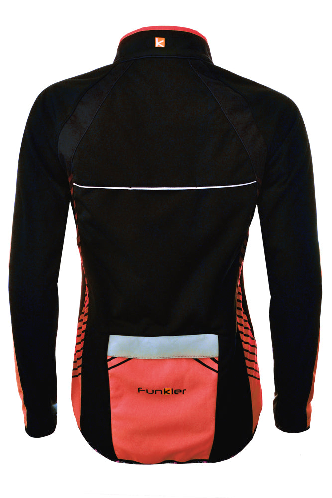 Funkier Tacona WJ-1324 Ladies Softshell Jacket in Black/Red