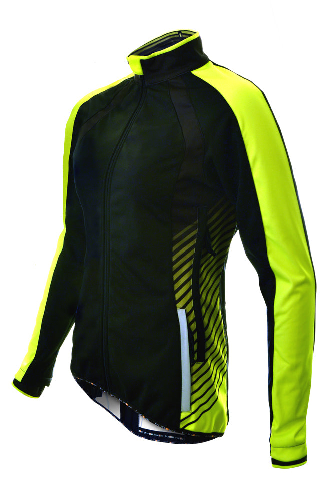 Funkier Tacona WJ-1324 Ladies Softshell Jacket in Black/Yellow