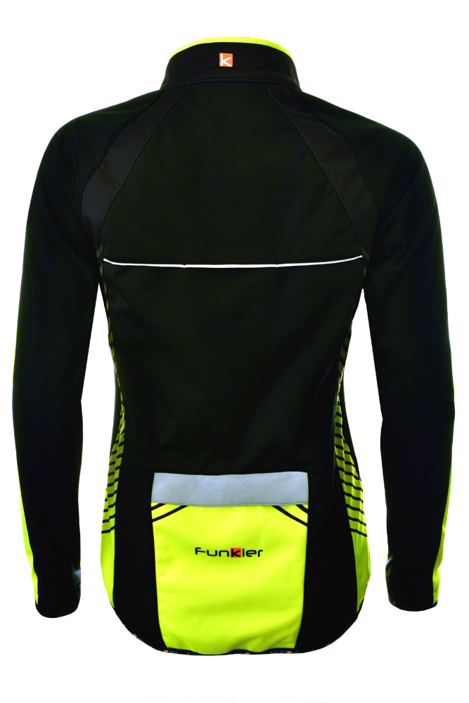 Funkier Tacona WJ-1324 Ladies Softshell Jacket in Black/Yellow