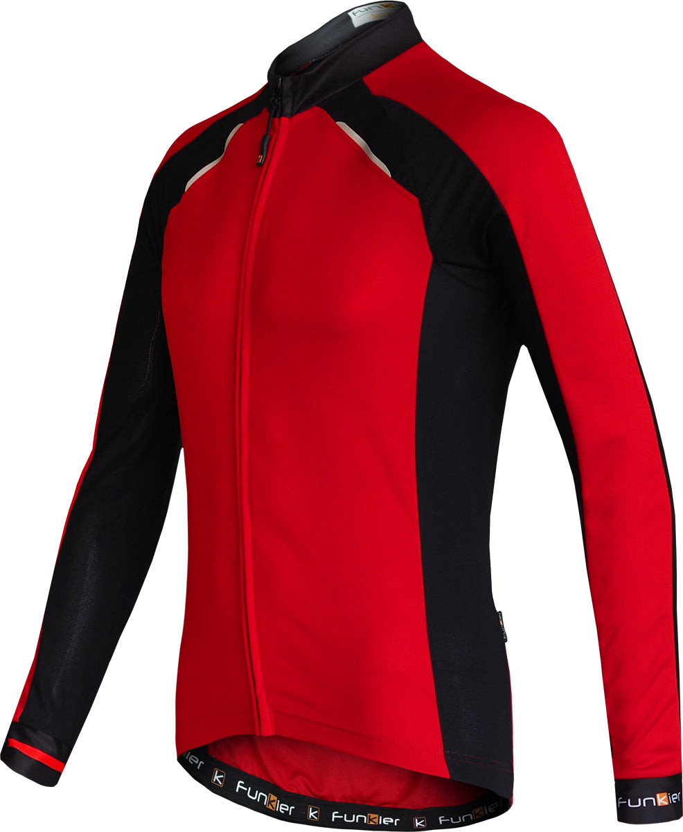 Funkier Talana Gents Active Long Sleeve Jersey in Red/Black (J-730-LW) Small