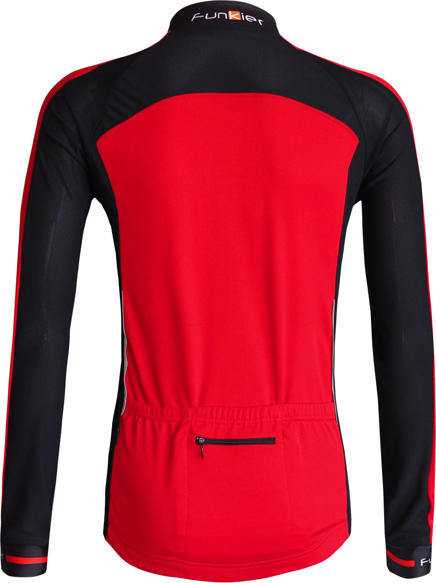 Funkier Talana Gents Active Long Sleeve Jersey in Red/Black (J-730-LW) Small