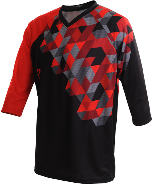 Funkier Flow-MTB Enduro 3/4 Jersey in Red/Black