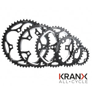 KranX 96BCD Alloy CNC Narrow-Wide Chainring in Black