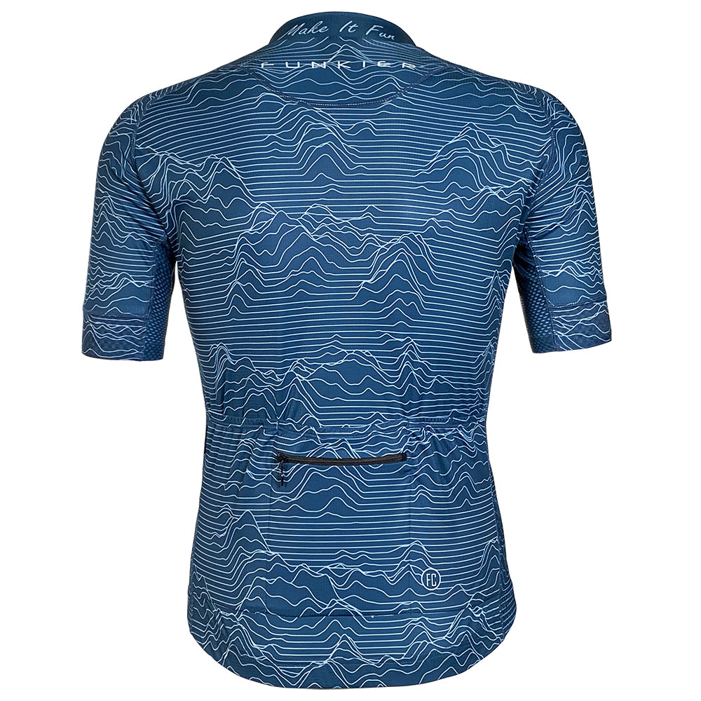 Funkier Mirano Gents Pro Short Sleeve Jersey in Blue