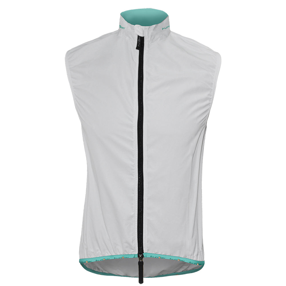 Funkier Windbloc Ladies Pro Gilet in White/Mint