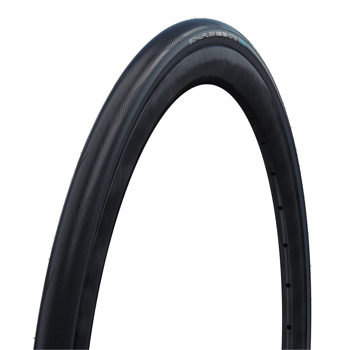 Schwalbe One 365 Performance Road Race Tyre in Black/Reflex (Folding)