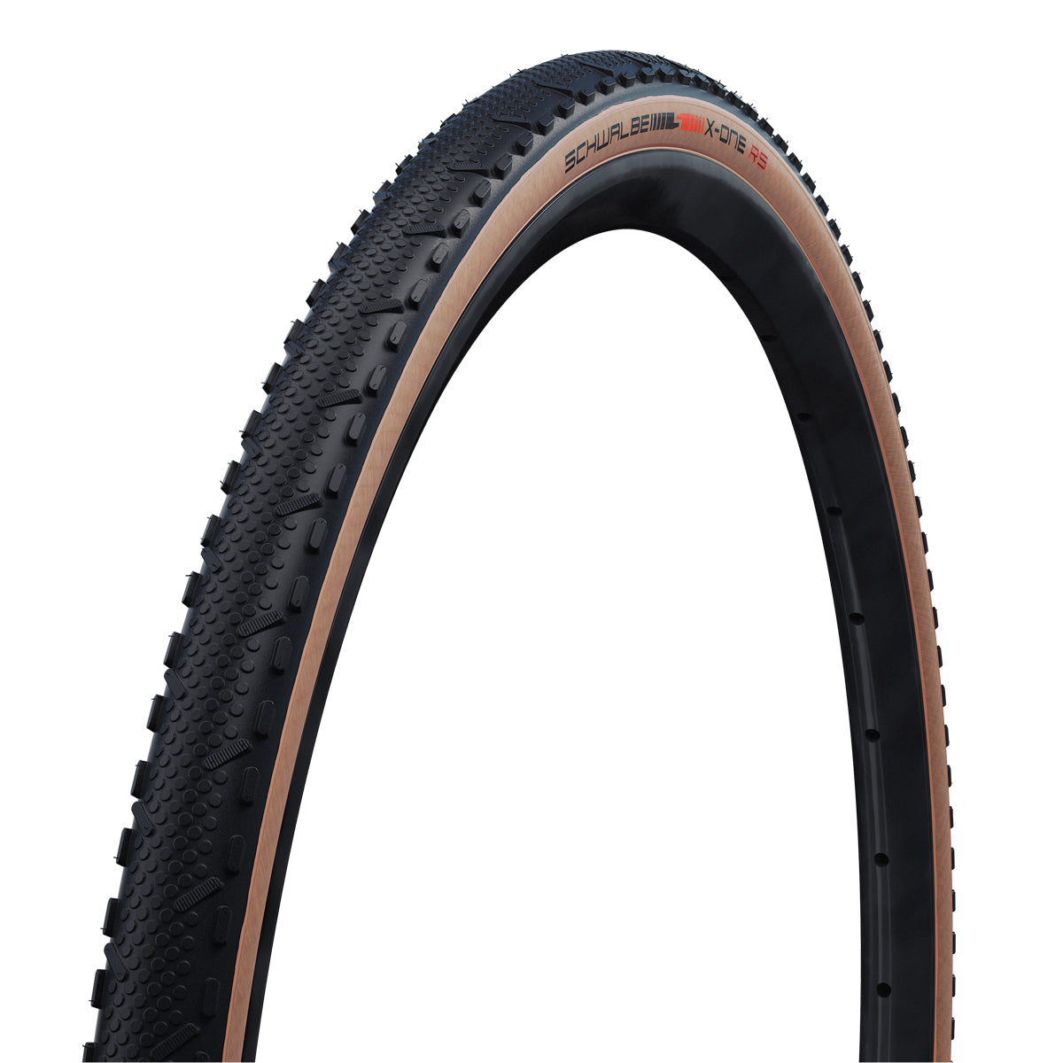 Schwalbe X-one Rs Super Race V-guard Tle Gravel Tyre In Trans 700 X 33mm (Folding)