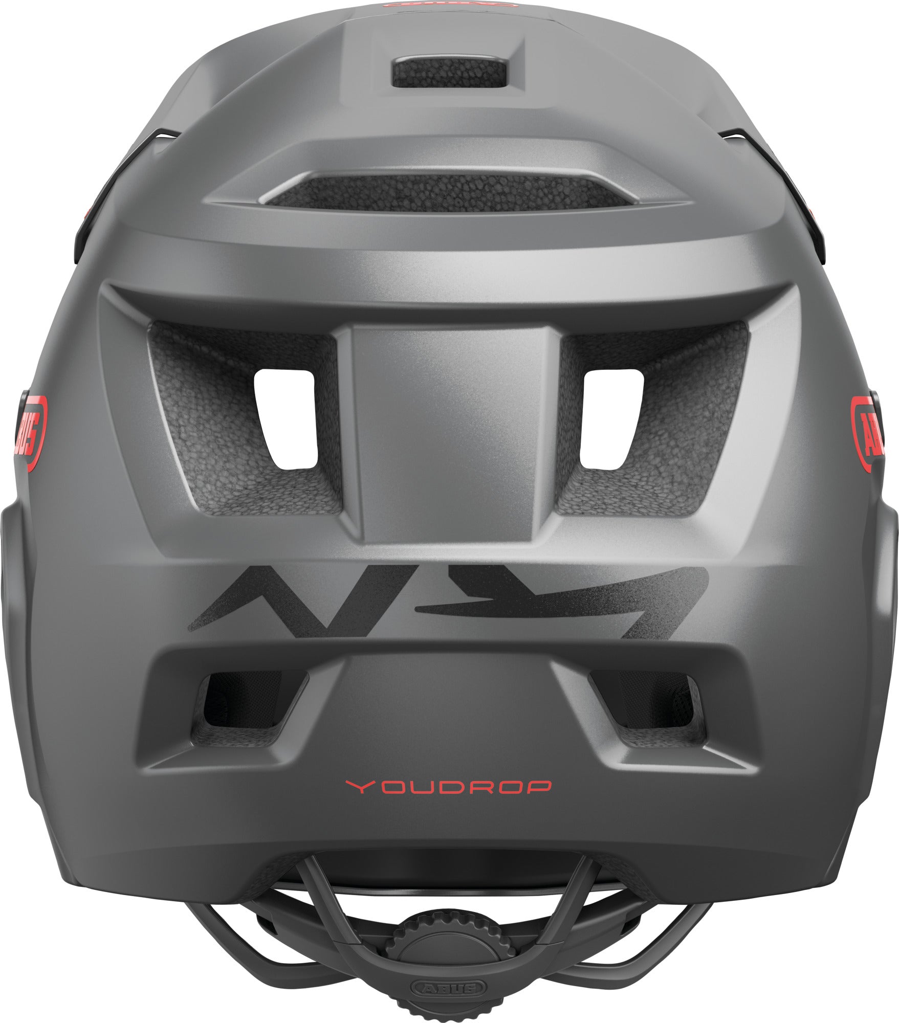 ABUS YouDrop FF Kids Full Face MTB Helmet in Ti Silver (48-55cm)