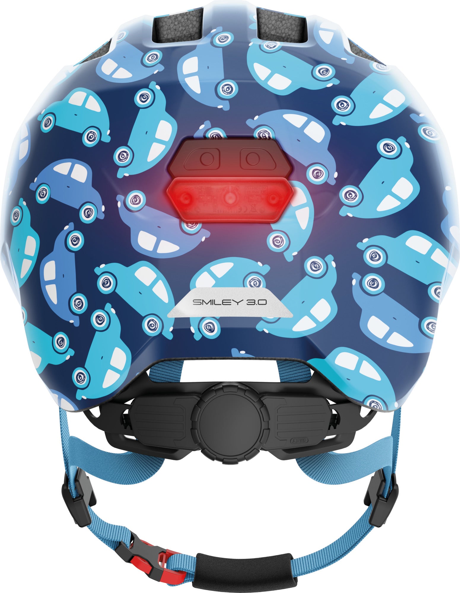 ABUS Smiley 3.0 LED Kids Leisure Helmet in Blue Car