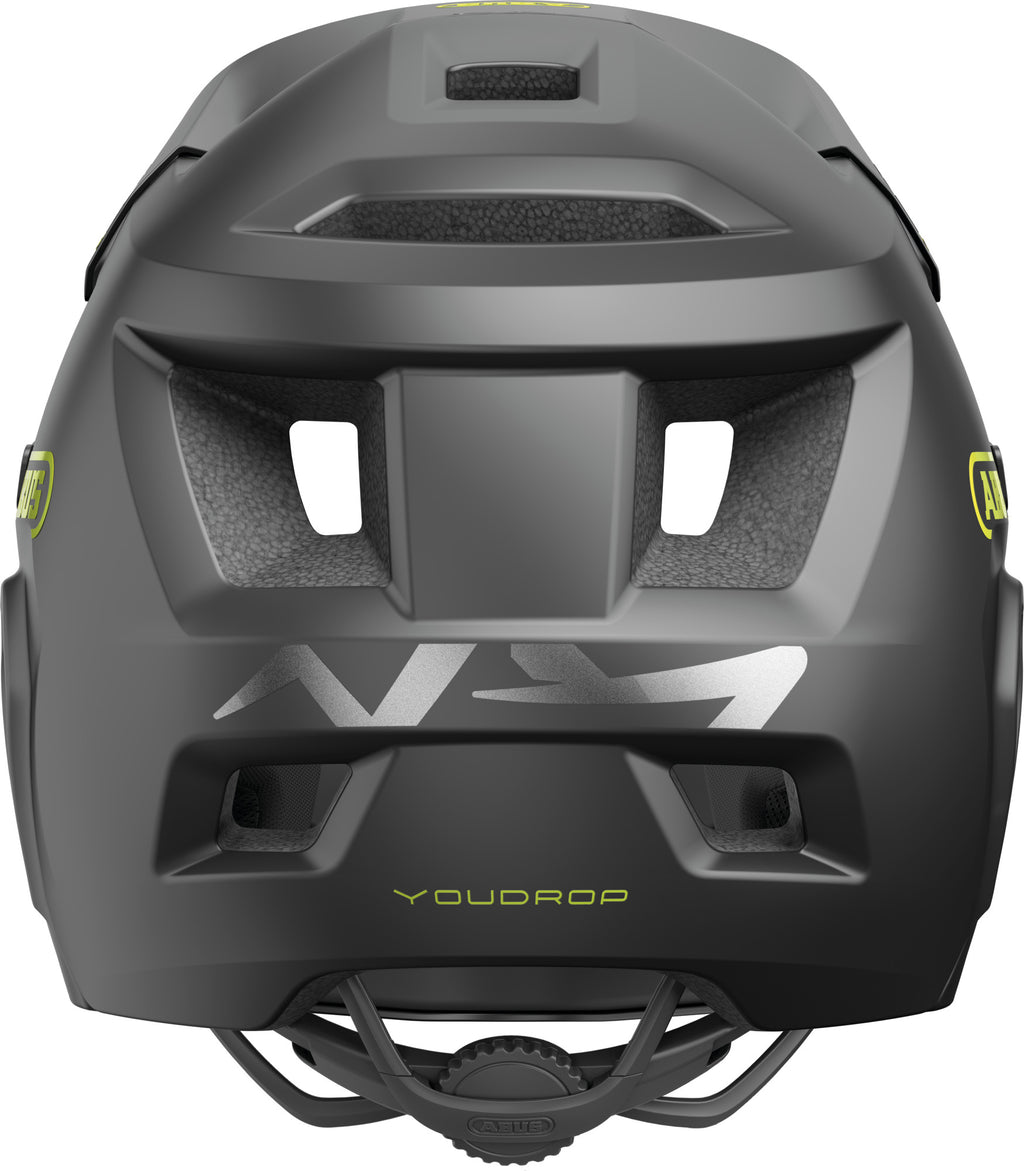 ABUS YouDrop FF Kids Full Face MTB Helmet in Velvet Black (48-55cm)