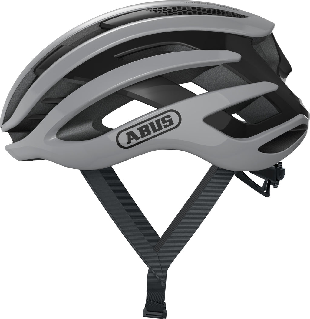 ABUS AirBreaker Road Elite Helmet in Race Grey (Made in Italy)