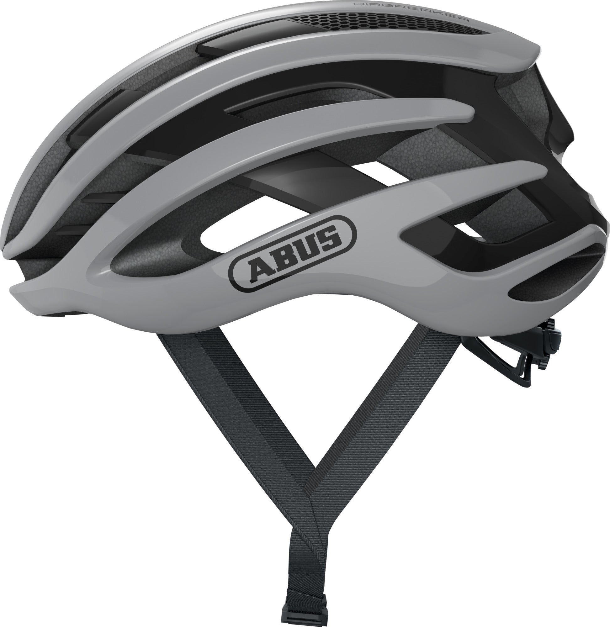 ABUS AirBreaker Road Elite Helmet in Race Grey (Made in Italy)