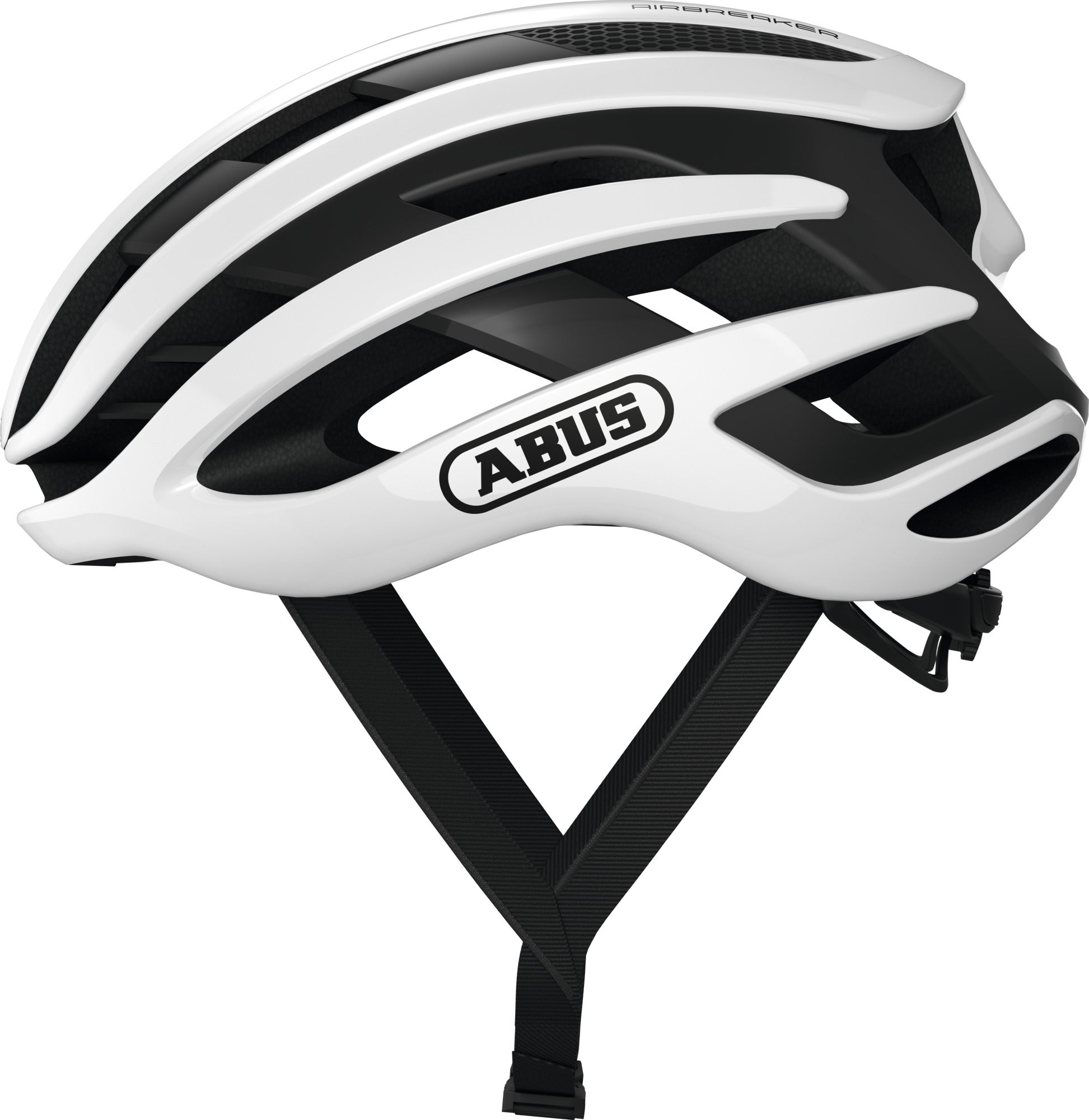 ABUS AirBreaker Road Elite Helmet in Polar White (Made in Italy)