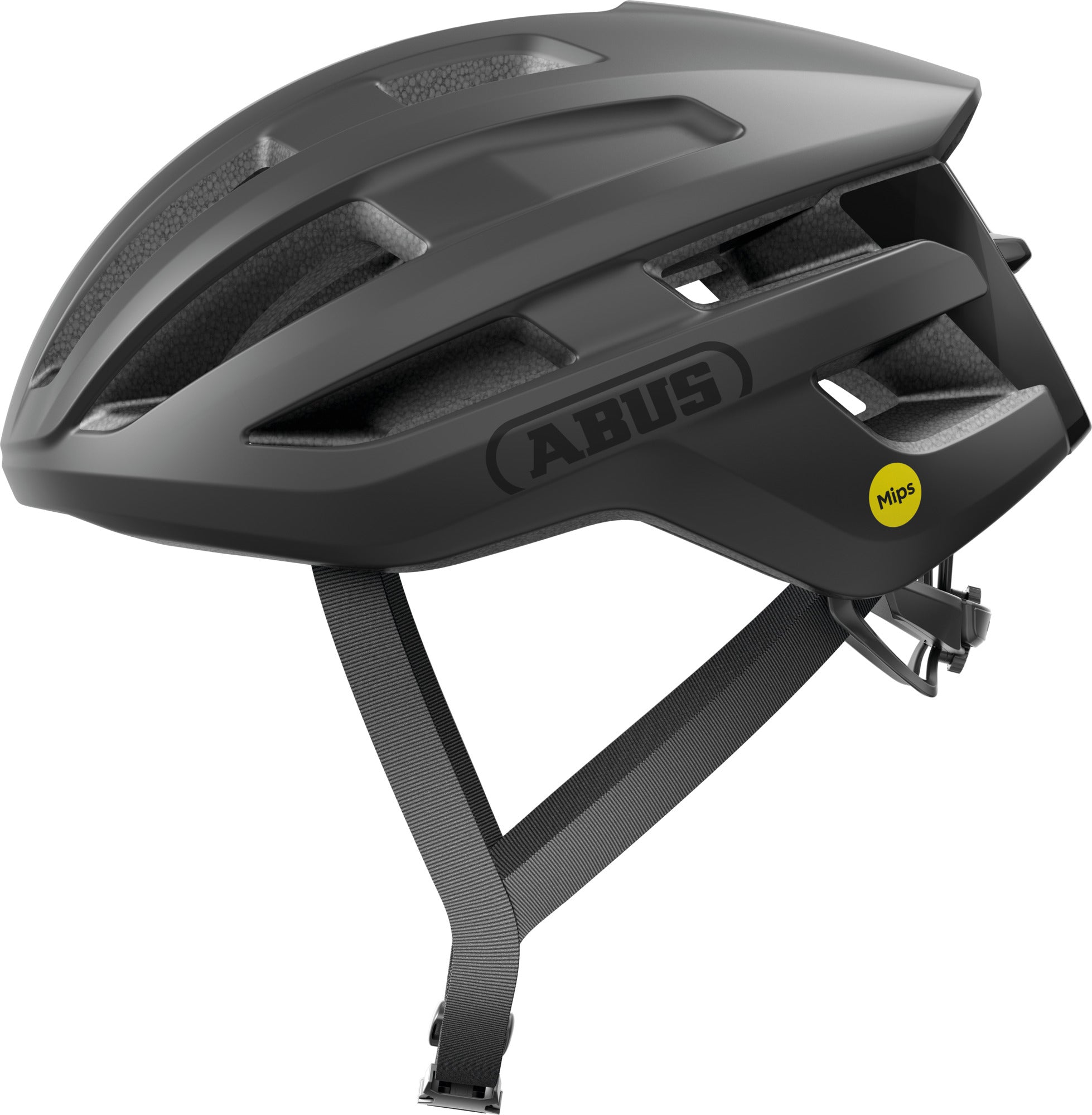 ABUS Powerdome MIPS Road Helmet in Velvet Black (Made in Italy)