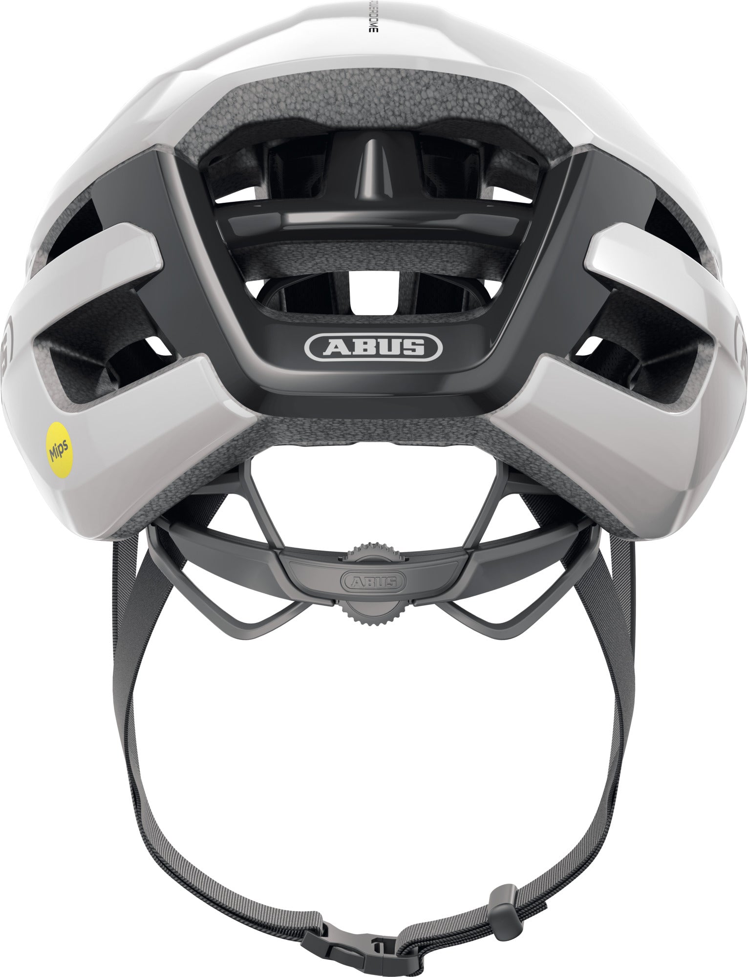 ABUS Powerdome MIPS Road Helmet in Shiny White (Made in Italy)