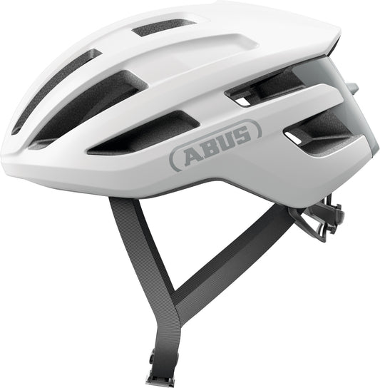 ABUS Powerdome Road Helmet in Polar White (Made in Italy)