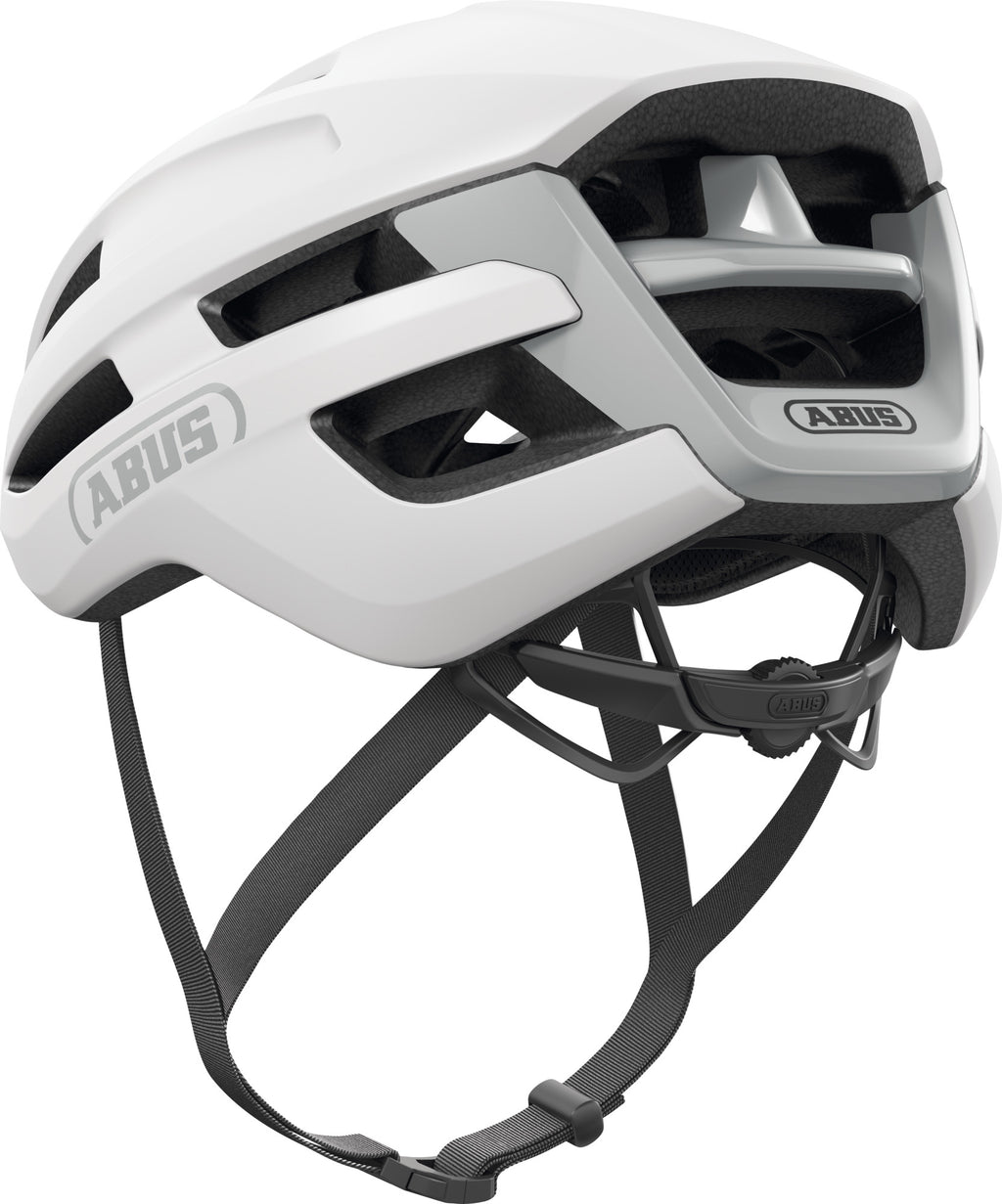 ABUS Powerdome Road Helmet in Polar White (Made in Italy)