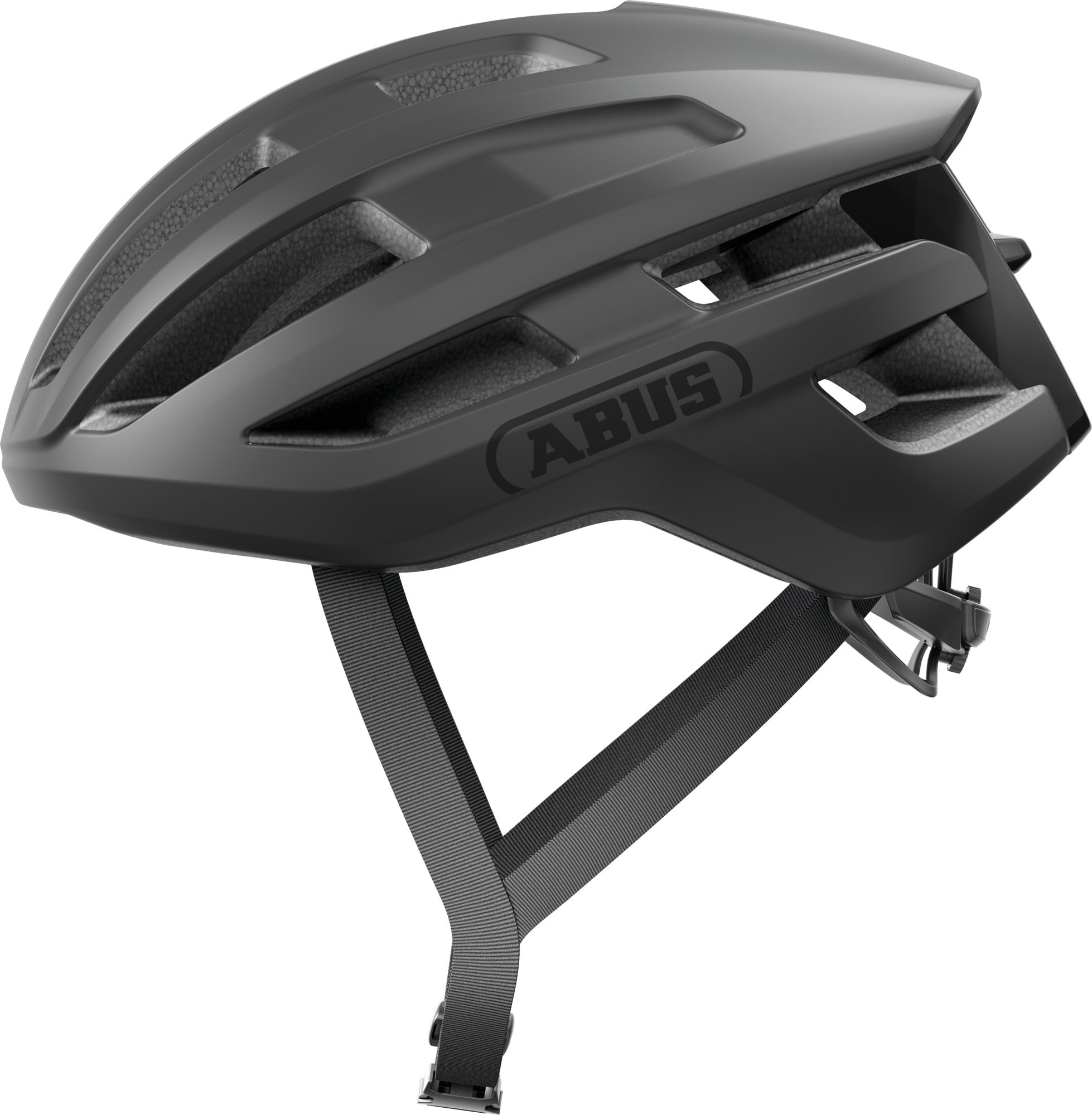 ABUS Powerdome Road Helmet in Velvet Black (Made in Italy)