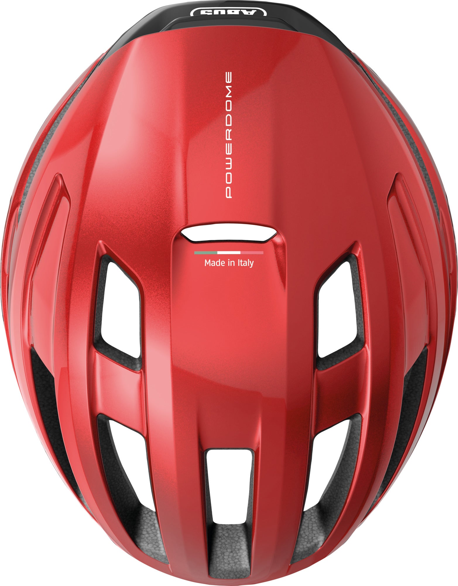 ABUS Powerdome Road Helmet in Blaze Red (Made in Italy)