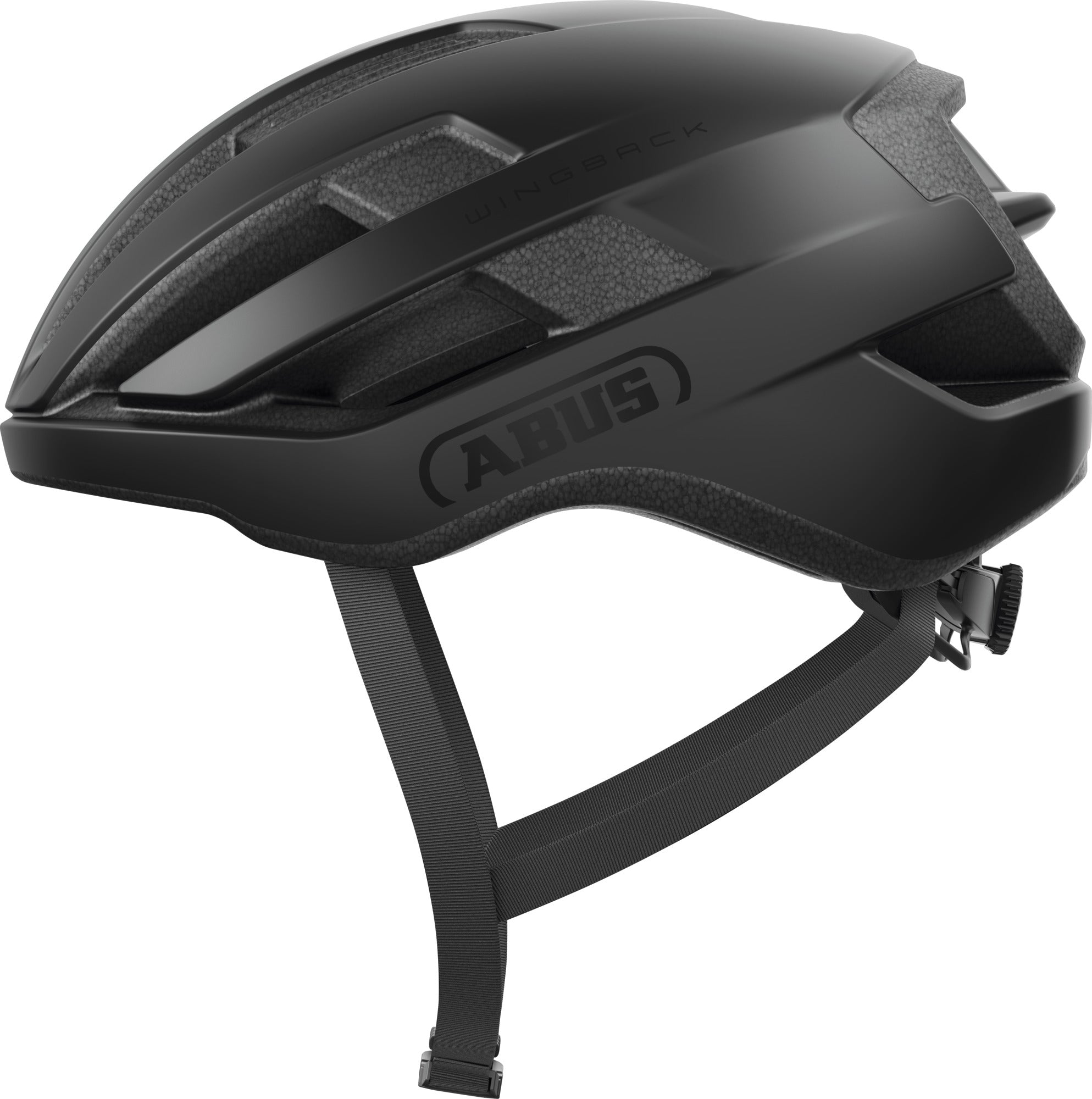 ABUS Wingback Road Helmet in Velvet Black (Made in Italy)