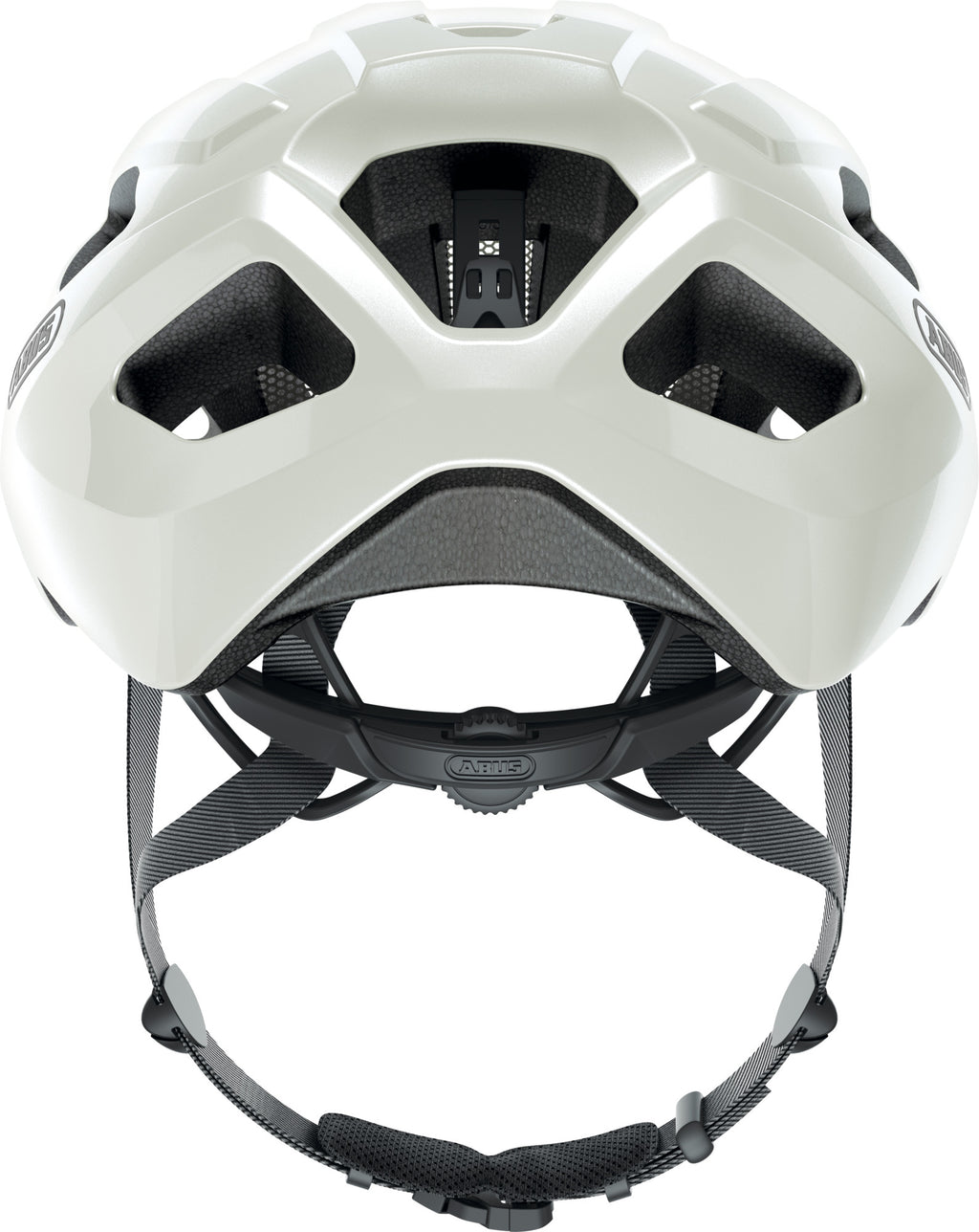 ABUS Macator Road Helmet in Pearl White