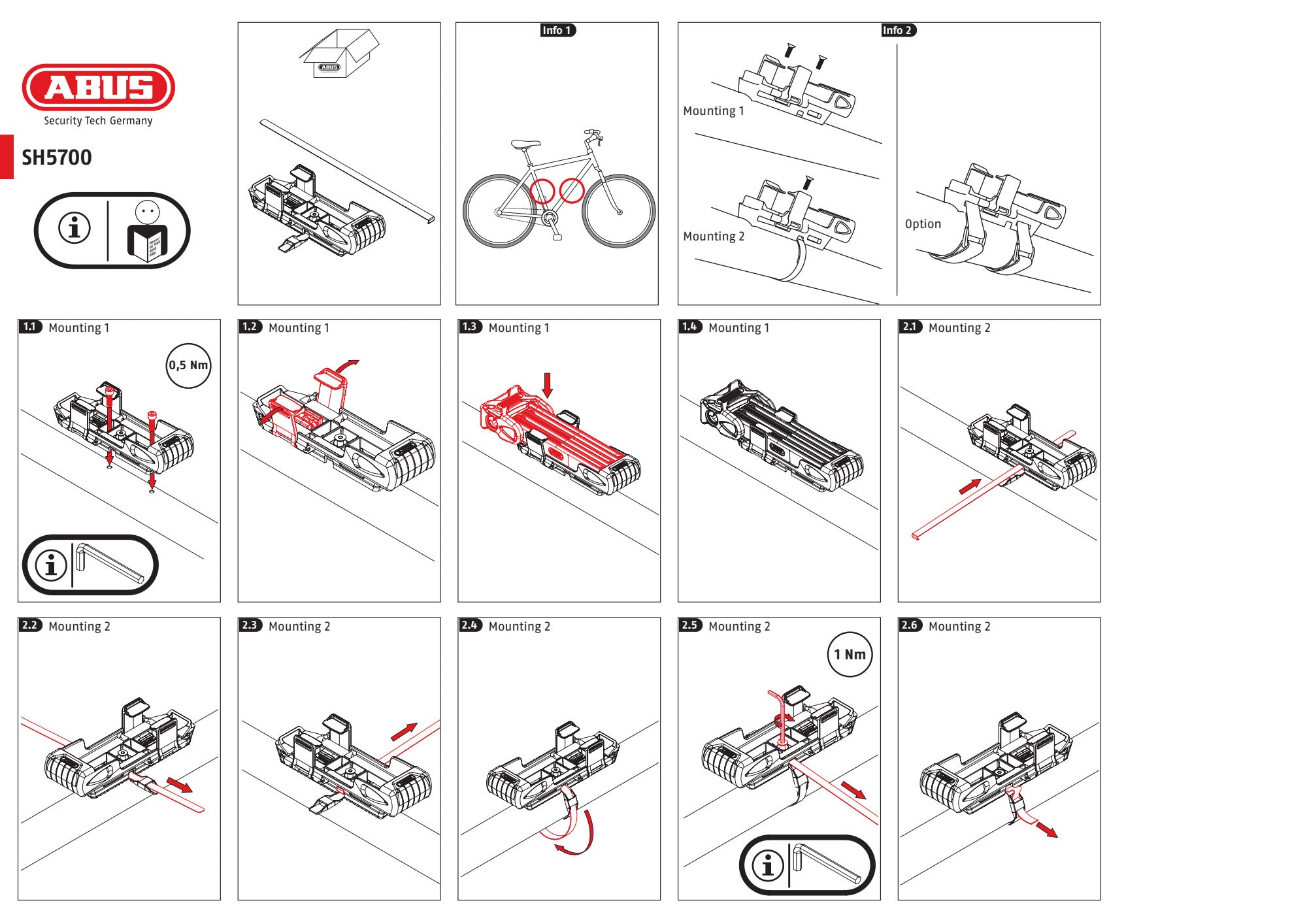 ABUS UGrip Bordo 5700C Combo Folding Lock 80cm