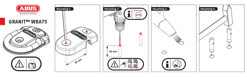 ABUS WBA75 Granit Wall Anchor