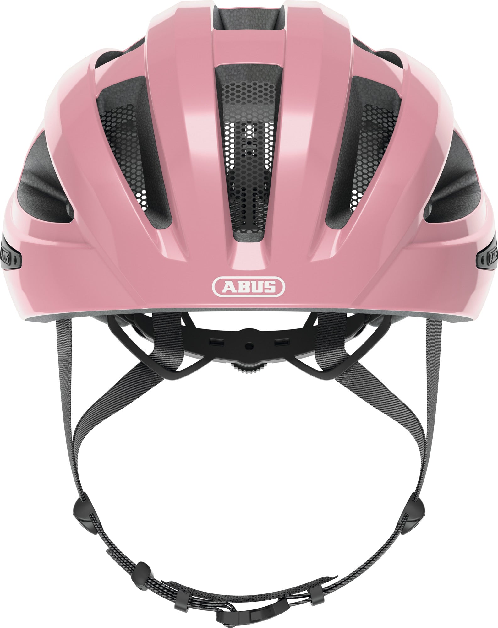 ABUS Macator Road Helmet in Shiny Rose