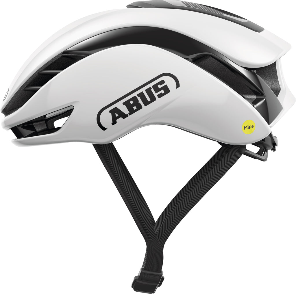 ABUS GameChanger 2.0  MIPS Road Aero Elite Helmet in Shiny White (Made in Italy)