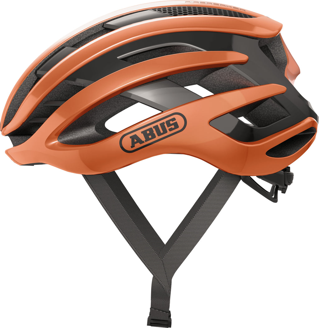 ABUS AirBreaker Road Elite Helmet in Goldfish Orange (Made in Italy)