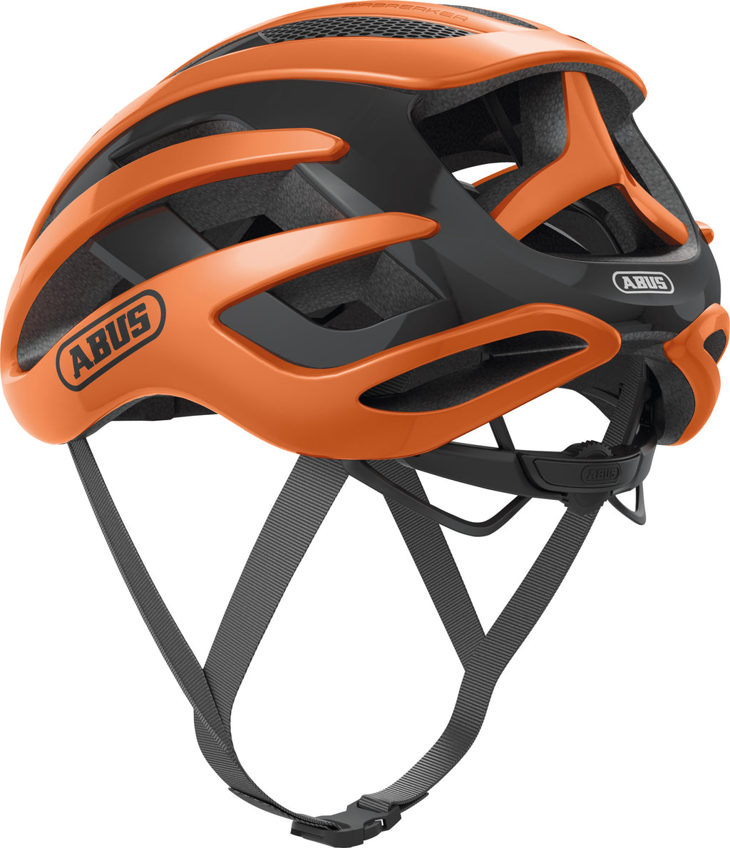 ABUS AirBreaker Road Elite Helmet in Goldfish Orange (Made in Italy)