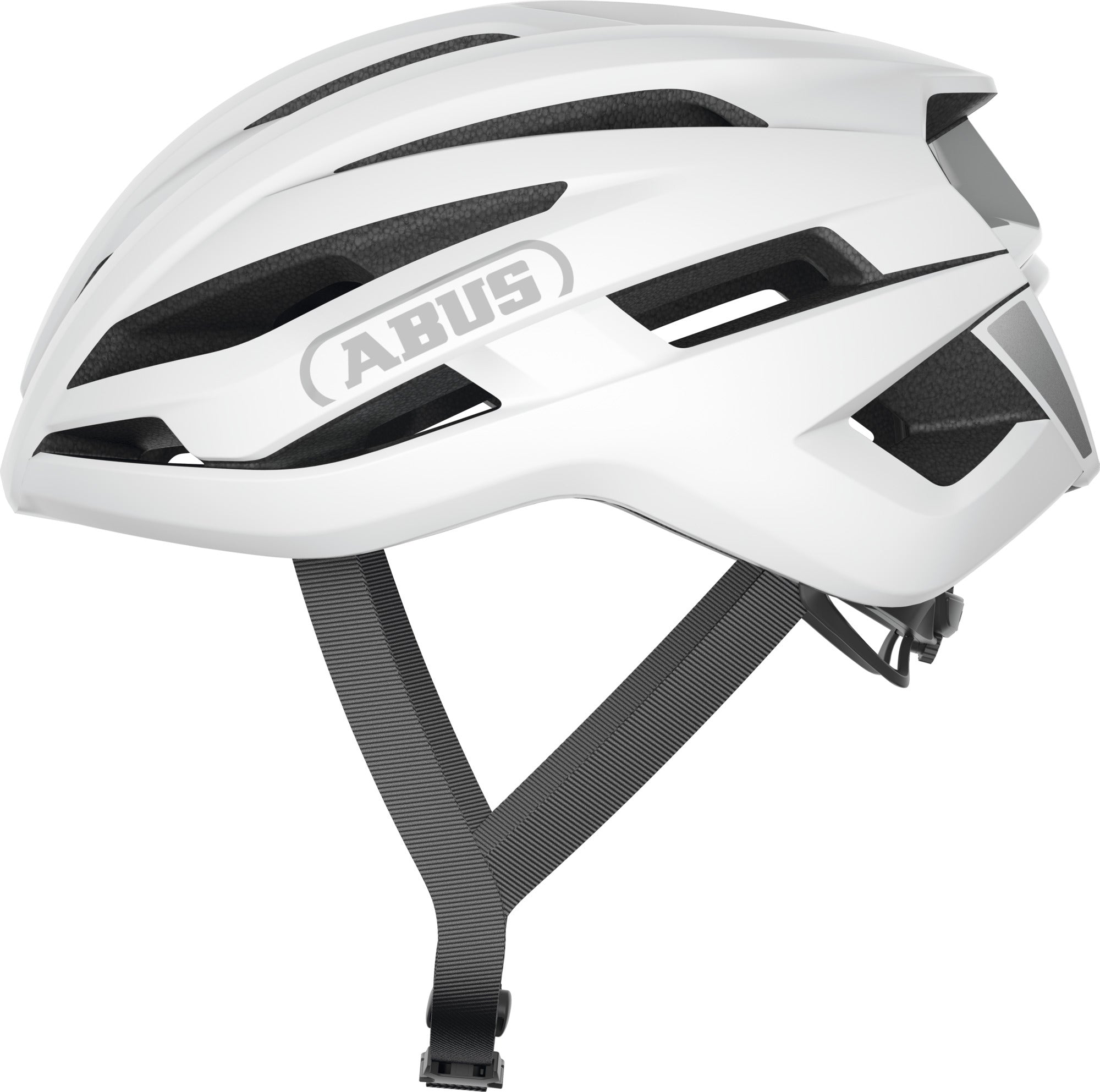 ABUS Stormchaser ACE Road Helmet in Polar White (Made in Italy)
