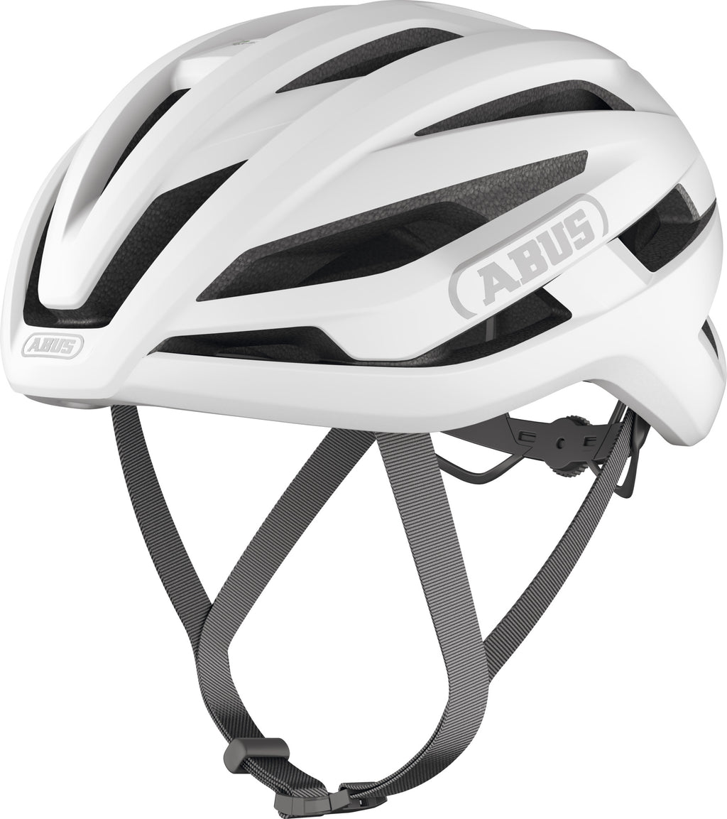 ABUS Stormchaser ACE Road Helmet in Polar White (Made in Italy)
