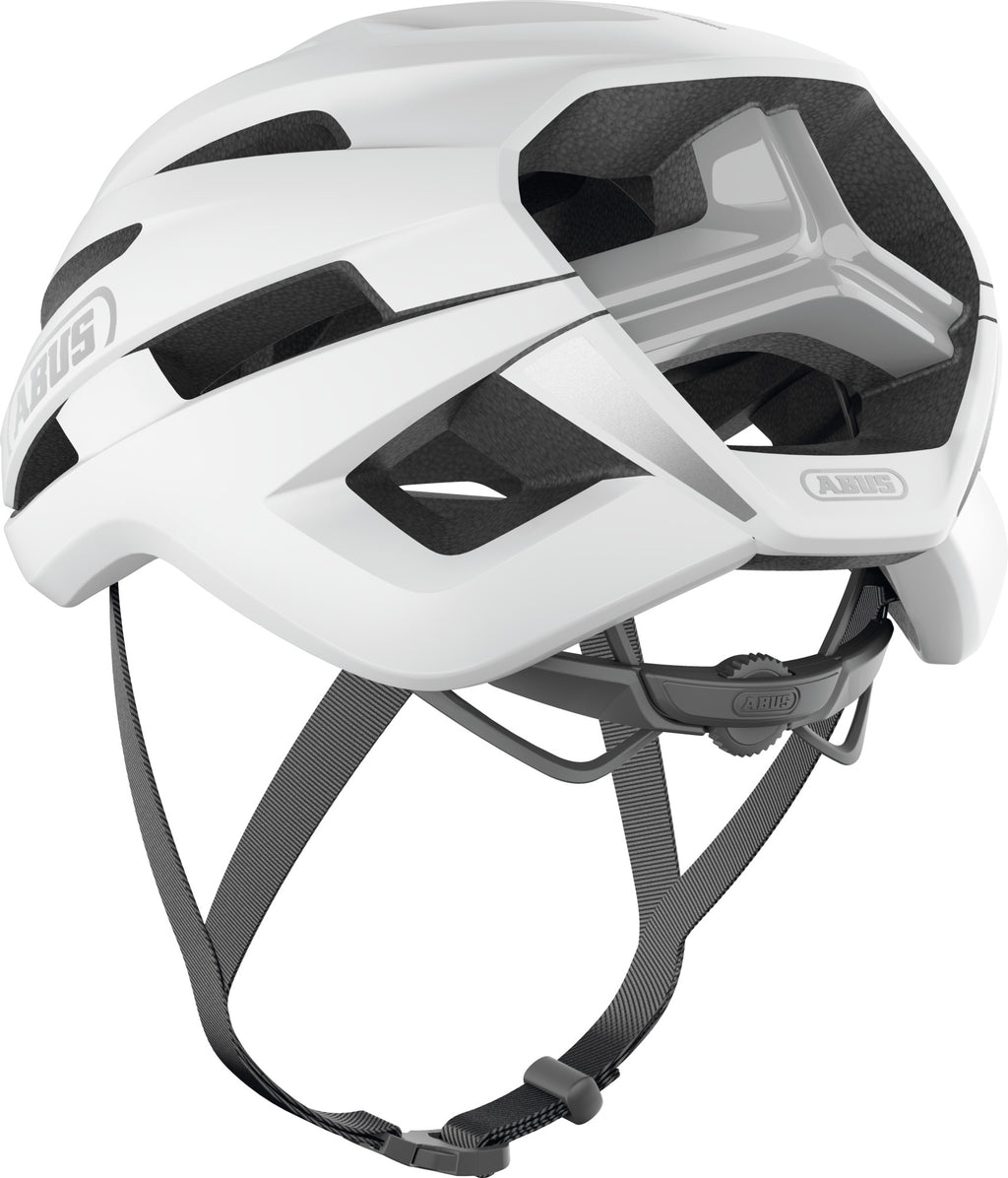 ABUS Stormchaser ACE Road Helmet in Polar White (Made in Italy)