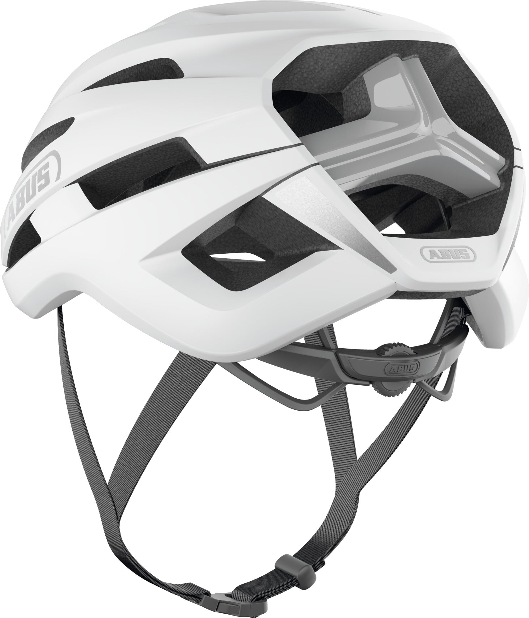 ABUS Stormchaser ACE Road Helmet in Polar White (Made in Italy)