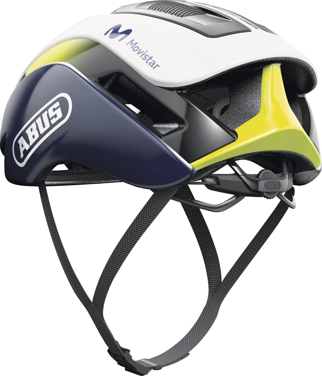 ABUS GameChanger 2.0 Road Aero Elite Helmet in Movistar Team (Made in Italy)