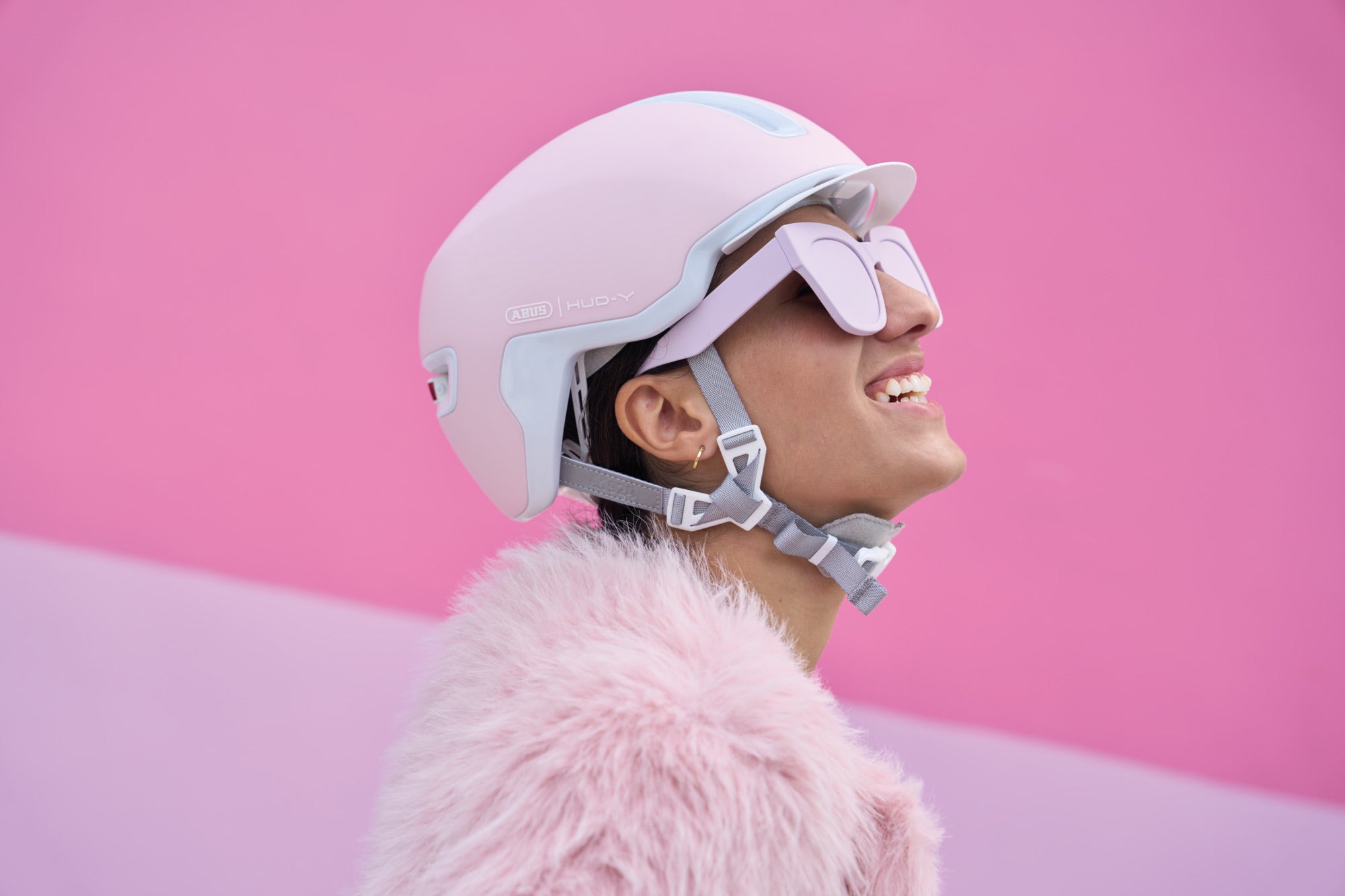 ABUS Hud-Y Pure Urban Helmet in Rose