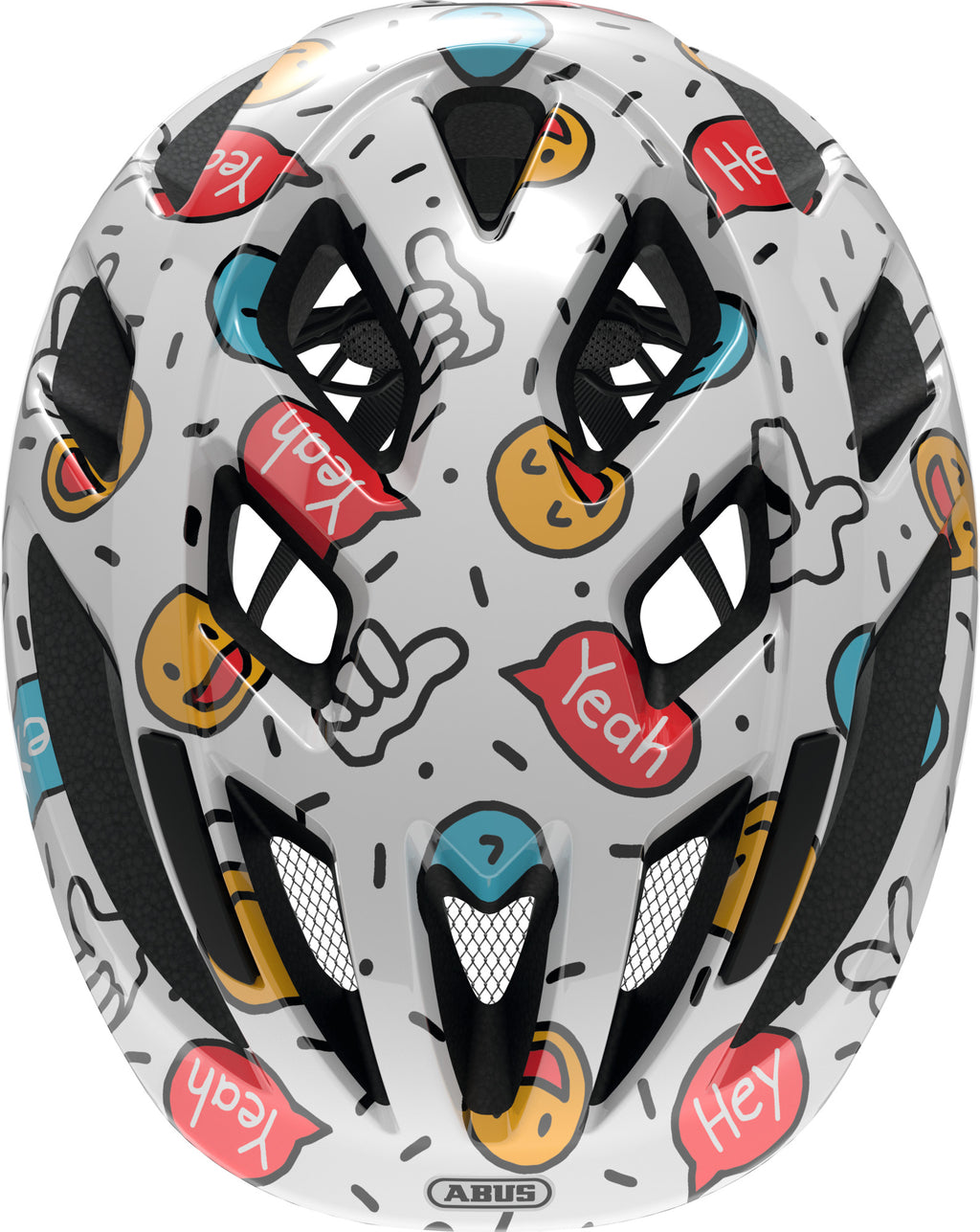 ABUS Smooty 2.0 Kids Leisure Helmet in White Smiley