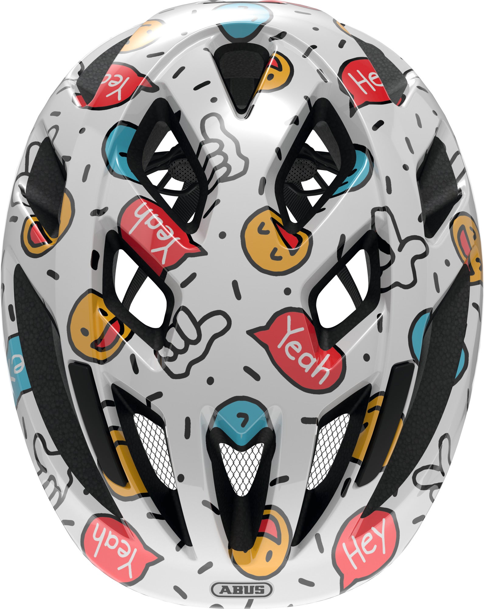 ABUS Smooty 2.0 Kids Leisure Helmet in White Smiley