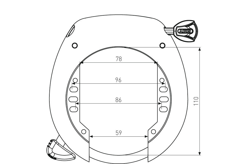ABUS Shield XPlus 5755L NR Frame Lock OEM in Black